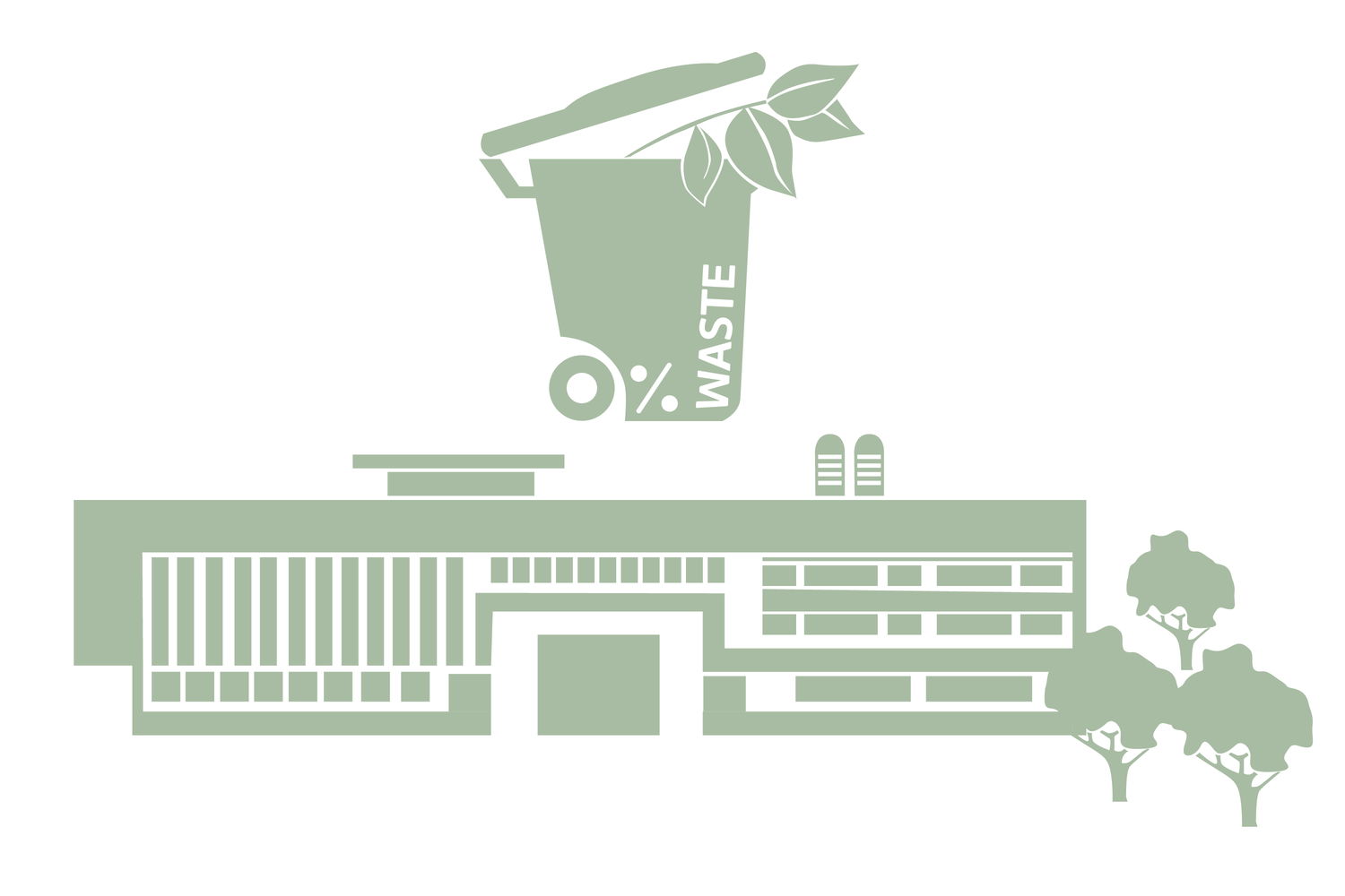 Illustration of waste free factory